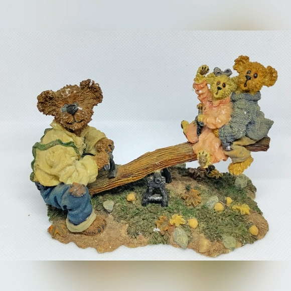 2001 VTG Boyds Bears & Friends Grandpa Bearykins with Molly & Jeff - Picture 1 of 7